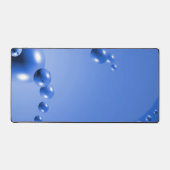 青のバブル抽象芸術 デスクマット (正面)