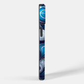 青のバブル抽象芸術 | iPhone 1,4,000ケース Case-Mate iPhoneケース (裏面 / 右)