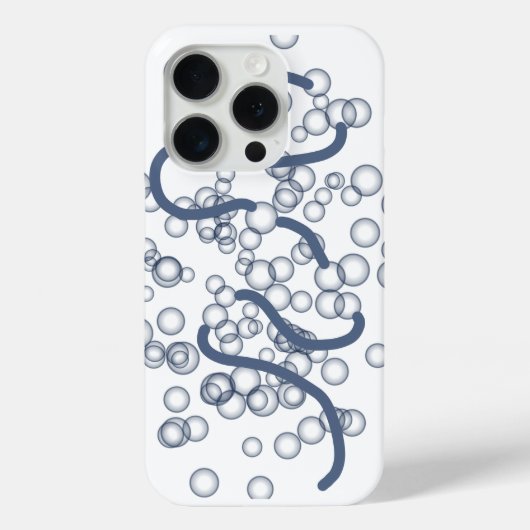 青のバブル Case-Mate iPhoneケース (裏面)