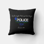 青のバラの警察の妻の装飾の枕 クッション (裏面)