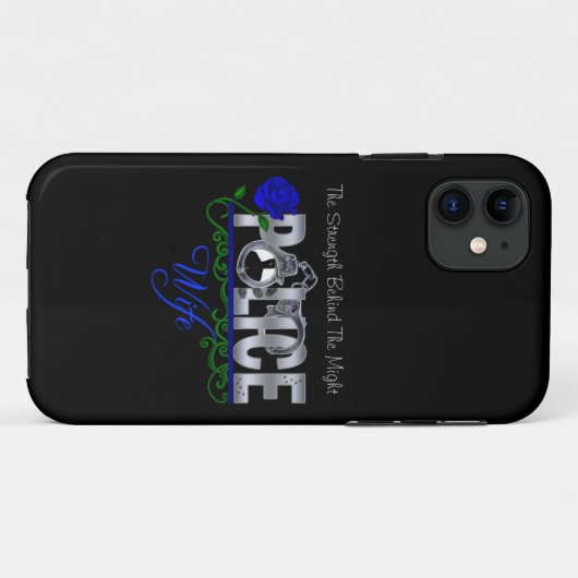 青のバラの警察の妻のiPhone 5の場合 Case-Mate iPhoneケース (裏面(横))