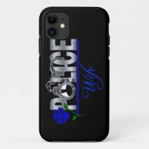 青のバラの警察の妻のiPhone 5の場合