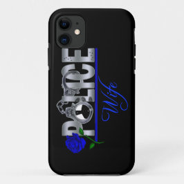 青のバラの警察の妻のiPhone 5の場合 iPhone 11 ケース
