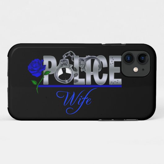 青のバラの警察の妻のiPhone 5の場合 Case-Mate iPhoneケース (裏面(横))