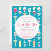 青のバーの招待状に貯蔵して下さい 招待状 (正面)
