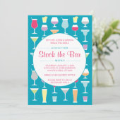 青のバーの招待状に貯蔵して下さい 招待状 (スタンド正面)