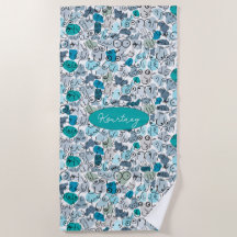 青のパステルカラーの胸