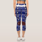 青のパターン カプリレギンス (裏面)