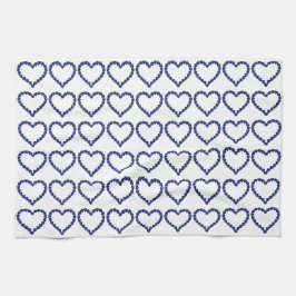 青のパターン キッチンタオル