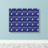 青のパターン キャンバスプリント (インサイチュ (ウッドフロア))