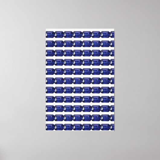 青のパターン キャンバスプリント (正面)