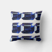 青のパターン クッション (裏面)