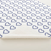 青のパターン シェルパブランケット (3/4)