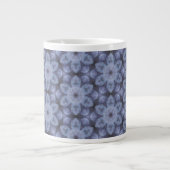 青のパターン ジャンボコーヒーマグカップ (正面)