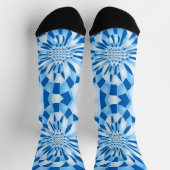 青のパターン ソックス (上部)