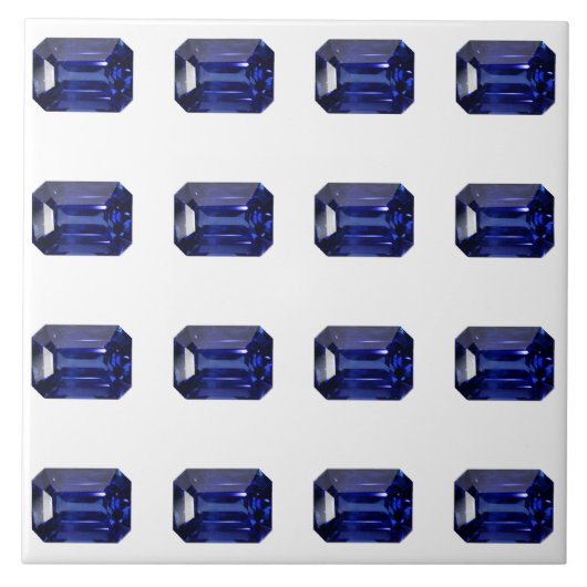 青のパターン タイル (正面)