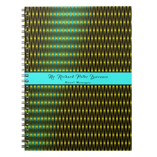 青のパターン ノートブック (正面)