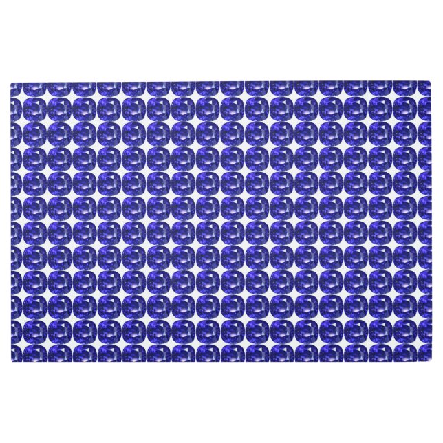 青のパターン メタルプリント (正面)