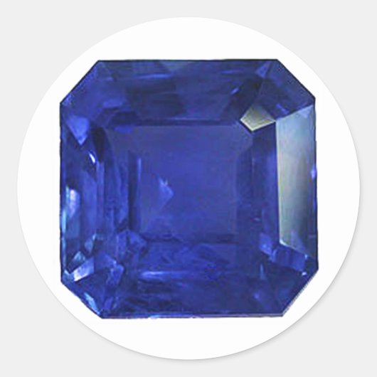 青のパターン ラウンドシール (正面)