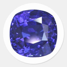 青のパターン ラウンドシール