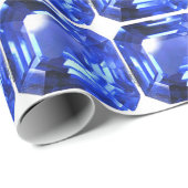 青のパターン ラッピングペーパー (ロールコーナー)