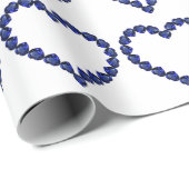 青のパターン ラッピングペーパー (ロールコーナー)