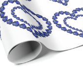 青のパターン ラッピングペーパー (ロールコーナー)