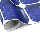 青のパターン ラッピングペーパー (ロールコーナー)