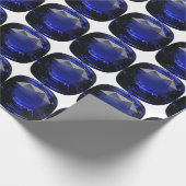 青のパターン ラッピングペーパー (角)