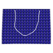 青のパターン ラージペーパーバッグ (正面)