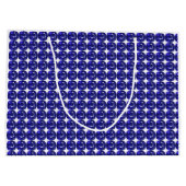 青のパターン ラージペーパーバッグ (裏面)