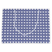 青のパターン ラージペーパーバッグ (正面)