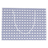 青のパターン ラージペーパーバッグ (裏面)