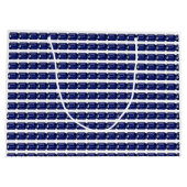 青のパターン ラージペーパーバッグ (裏面)