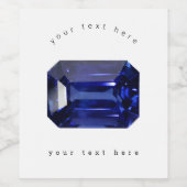 青のパターン ワインラベル (シングルラベル)