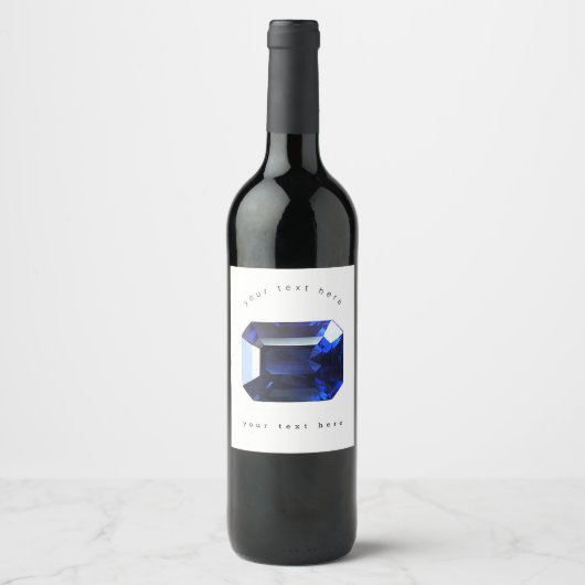 青のパターン ワインラベル (正面)