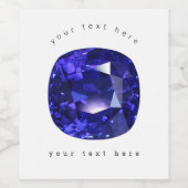 青のパターン ワインラベル (シングルラベル)