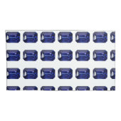 青のパターン 枕カバー (裏面-右)