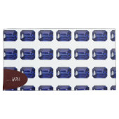 青のパターン 枕カバー (正面右)