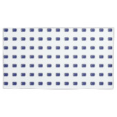 青のパターン 枕カバー (正面左)