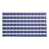 青のパターン 枕カバー (裏面-左)