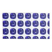 青のパターン 枕カバー (裏面-右)