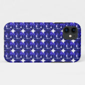 青のパターン Case-Mate iPhoneケース (裏面(横))