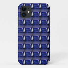 青のパターン iPhone 11 ケース