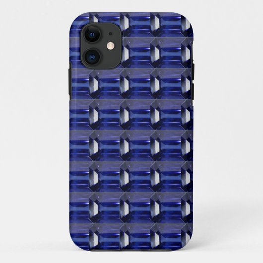 青のパターン Case-Mate iPhoneケース (裏面)