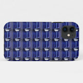 青のパターン Case-Mate iPhoneケース (裏面(横))