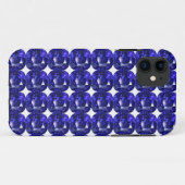 青のパターン Case-Mate iPhoneケース (裏面(横))