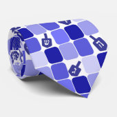 青のパッチワーク浚渫船 ネクタイ (ロール)