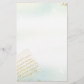 青のパリの文房具からの手紙 便箋 (正面)