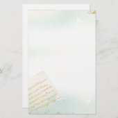 青のパリの文房具からの手紙 便箋 (正面/裏面)